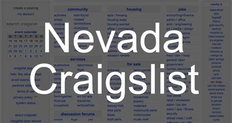 craigslist reno nv